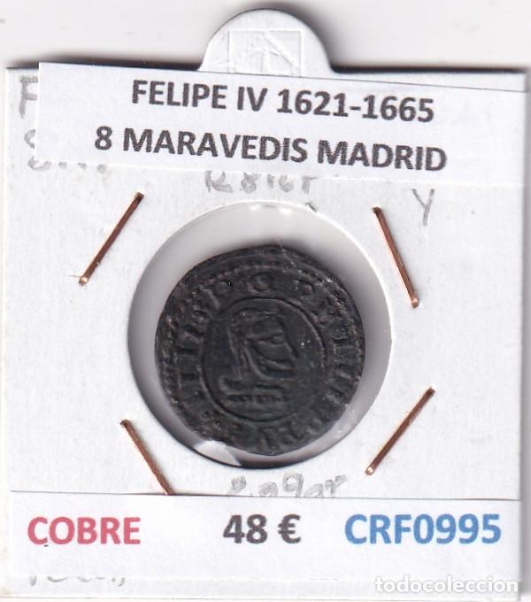 Coins of Spain: CRF0995 MONEDA ESPA&Ntilde;A FELIPE IV 1621-1665 8 MARAVEDIS MADRID COBRE