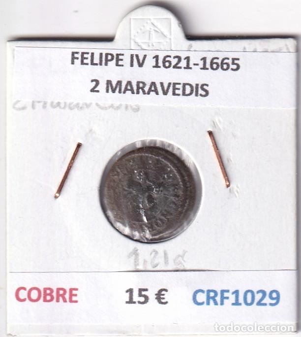Monedas de Espa&ntilde;a: CRF1029 MONEDA ESPA&Ntilde;A FELIPE IV 1621-1665 2 MARAVEDIS COBRE