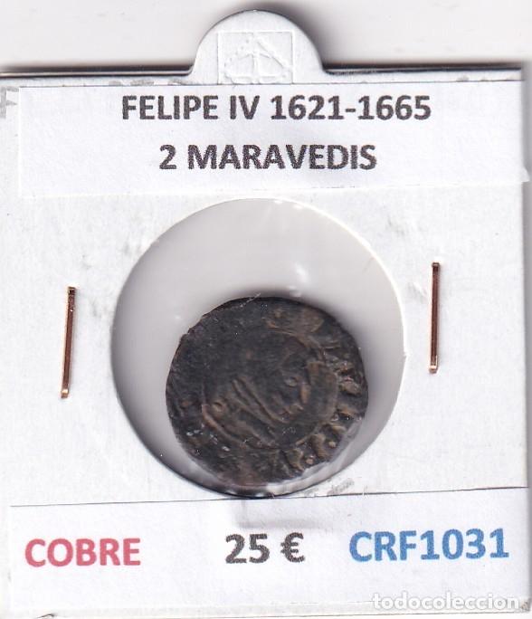 Monedas de Espa&ntilde;a: CRF1031 MONEDA ESPA&Ntilde;A FELIPE IV 1621-1665 2 MARAVEDIS COBRE