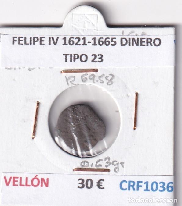 Monedas de Espa&ntilde;a: CRF1036 MONEDA ESPA&Ntilde;A FELIPE IV 1621-1665 DINERO TIPO 23 VELLON