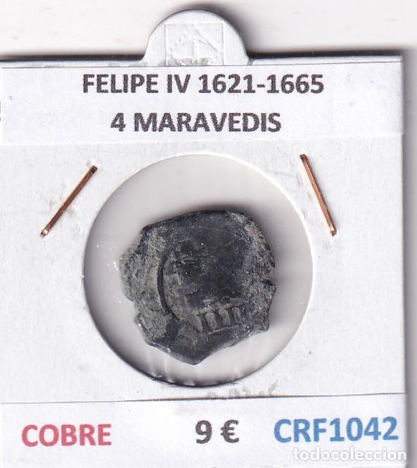 Monedas de Espa&ntilde;a: CRF1042 MONEDA ESPA&Ntilde;A FELIPE IV 1621-1665 4 MARAVEDIS COBRE