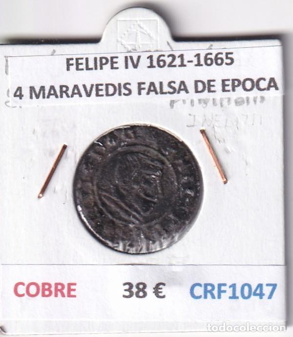 Monedas de Espa&ntilde;a: CRF1047 MONEDA ESPA&Ntilde;A FELIPE IV 1621-1665 4 MARAVEDIS FALSA DE EPOCA