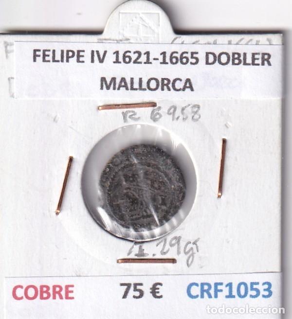 Monedas de Espa&ntilde;a: CRF1053 MONEDA ESPA&Ntilde;A FELIPE IV 1621-1665 DOBLER MALLORCA COBRE