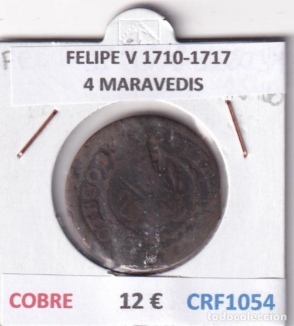 Monedas de Espa&ntilde;a: CRF1054 MONEDA ESPA&Ntilde;A FELIPE V 1710-1717 4 MARAVEDIS COBRE