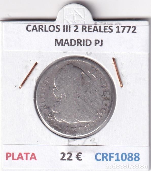 Monedas de Espa&ntilde;a: CRF1088 MONEDA ESPA&Ntilde;A CARLOS III 2 REALES 1772 MADRID PJ PLATA