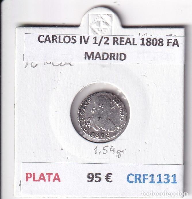 Monete da Spagna: CRF1131 MONEDA ESPA&Ntilde;A CARLOS IV 1/2 REAL 1808 FA MADRID PLATA