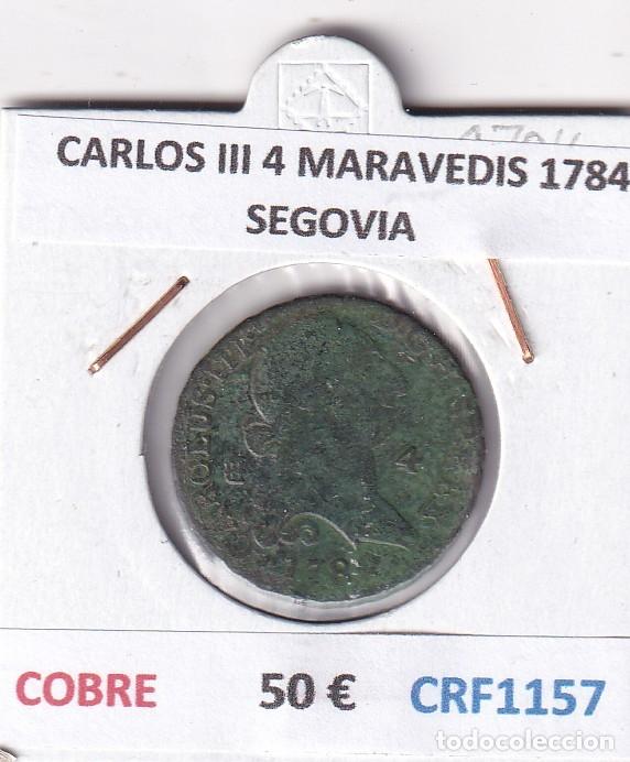 Monedas de Espa&ntilde;a: CRF1157 MONEDA ESPA&Ntilde;A CARLOS III 4 MARAVEDIS 1784 SEGOVIA COBRE