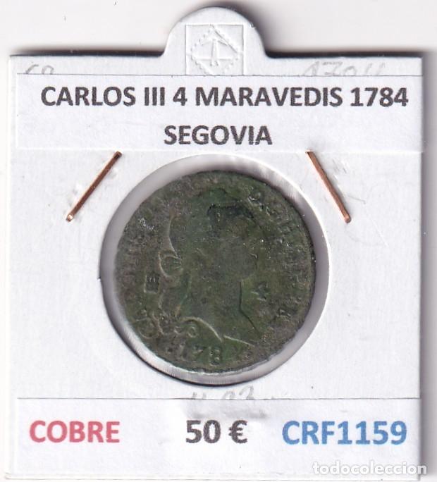 Monedas de Espa&ntilde;a: CRF1159 MONEDA ESPA&Ntilde;A CARLOS III 4 MARAVEDIS 1784 SEGOVIA COBRE