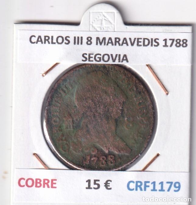 Monedas de Espa&ntilde;a: CRF1179 MONEDA ESPA&Ntilde;A CARLOS III 8 MARAVEDIS 1788 SEGOVIA COBRE