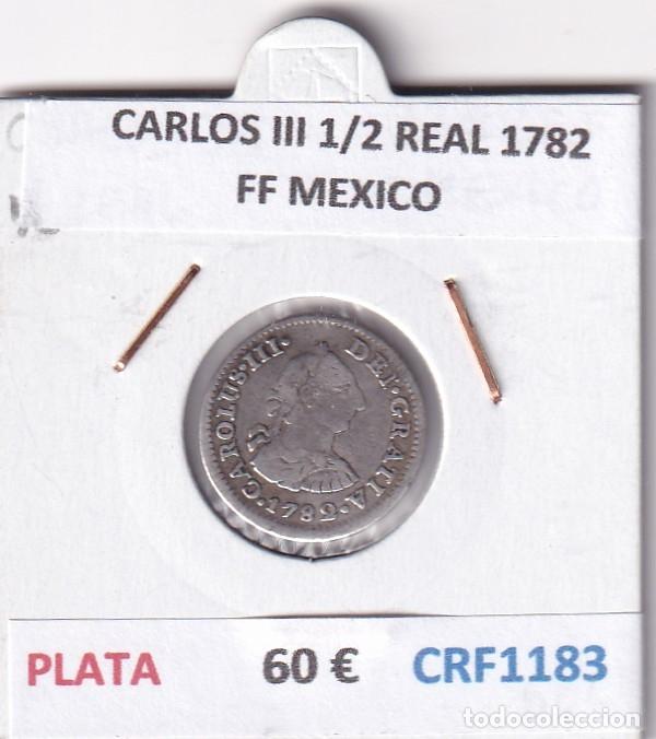 Monedas de Espa&ntilde;a: CRF1183 MONEDA ESPA&Ntilde;A CARLOS III 1/2 REAL 1782 FF MEXICO PLATA