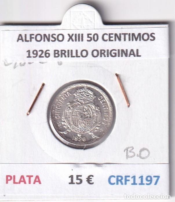 Monedas de Espa&ntilde;a: CRF1197 MONEDA ESPA&Ntilde;A ALFONSO XIII 50 CENTIMOS 1926 BRILLO ORIGINAL PLATA
