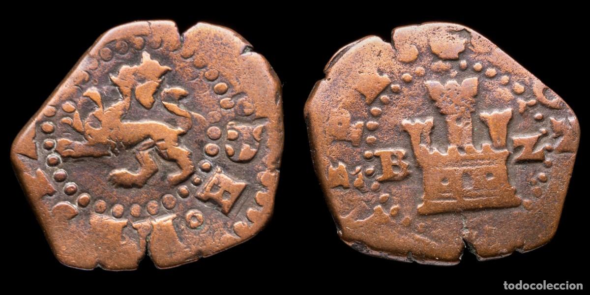 Monedas de Espa&ntilde;a: 1575/1585, 2 Maravedis Philips II, Burgos Mint (Assayed Z) - 22 mm / 3,88 gr.