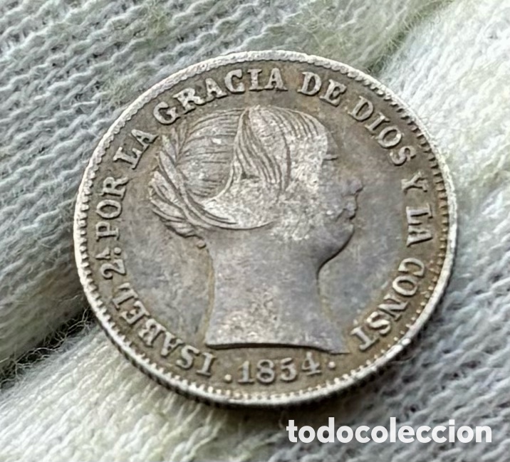 Monedas de Espa&ntilde;a: Moneda PLATA 1 Real 1854 Barcelona. Isabel II
