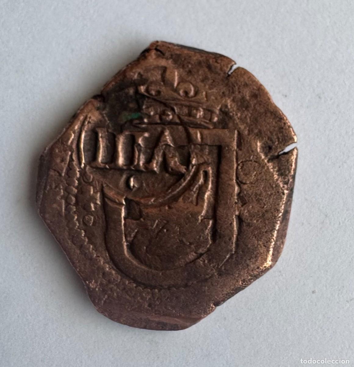 Monedas de Espa&ntilde;a: 8 MARAVED&Iacute;S FELIPE III - RESELLO A VIII MARAVED&Iacute;S - A&Ntilde;O 1641 - 8 GR.