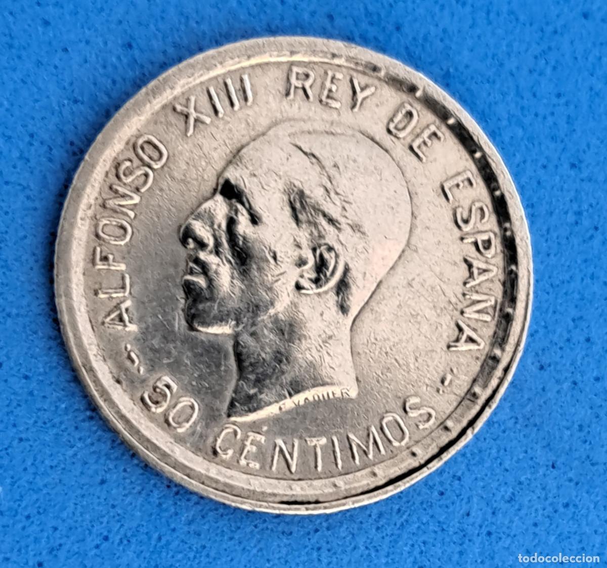 Monedas de Espa&ntilde;a: MONEDA DE PLATA - ALFONSO XIII - A&Ntilde;O 1926 - 50 C&Eacute;NTIMOS - GRABADOR; VAQUER
