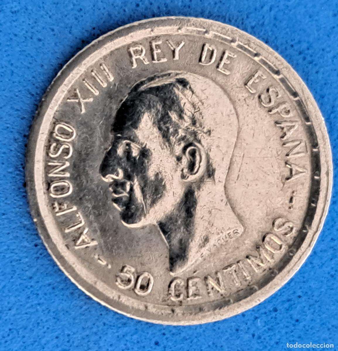 Monedas de Espa&ntilde;a: MONEDA DE PLATA - ALFONSO XIII - A&Ntilde;O 1926 - 50 C&Eacute;NTIMOS - Grabador VAQUER