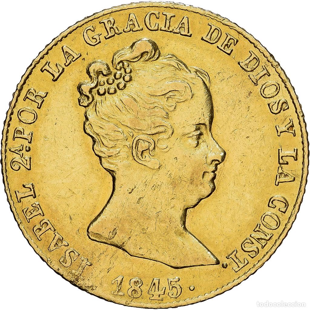 Monedas de Espa&ntilde;a: [#1121682] Espa&ntilde;a, Isabel II, 80 Reales, 1845, Barcelona, Oro, EBC, KM:578.1