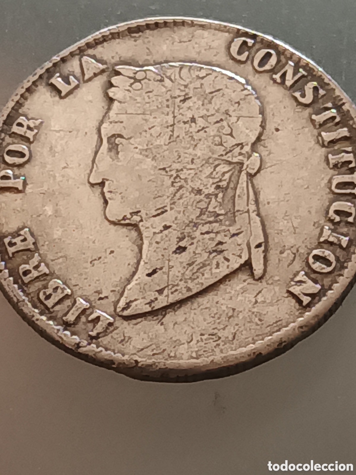 Monedas de Espa&ntilde;a: MONEDA DE 4 SOLES DE PLATA REP&Uacute;BLICA BOLIVIANA A&Ntilde;O 1855