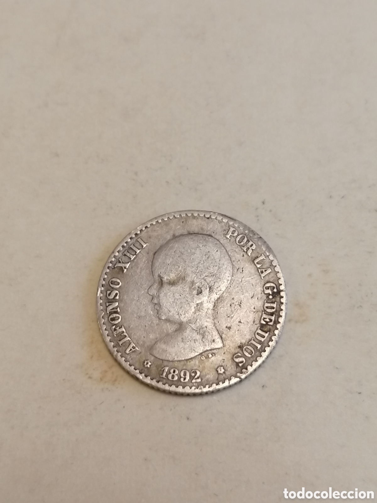 Monedas de Espa&ntilde;a: Moneda Plata 50 C&eacute;ntimos Alfonso XIII 1892 *9 *2 Espa&ntilde;a.