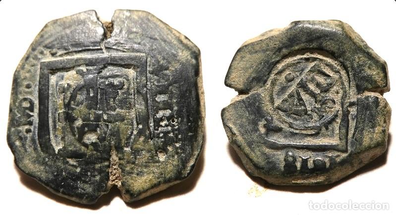 Monedas de Espa&ntilde;a: Moneda de 8 maraved&iacute;s resellados a identificar