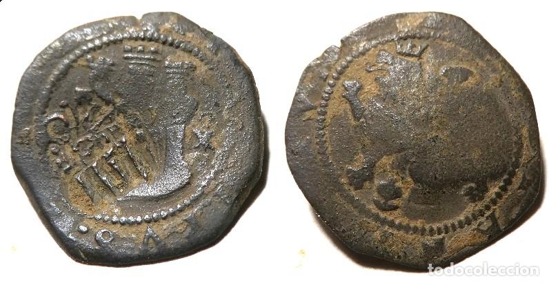 Monedas de Espa&ntilde;a: Moneda de Felipe II resellada a identificar