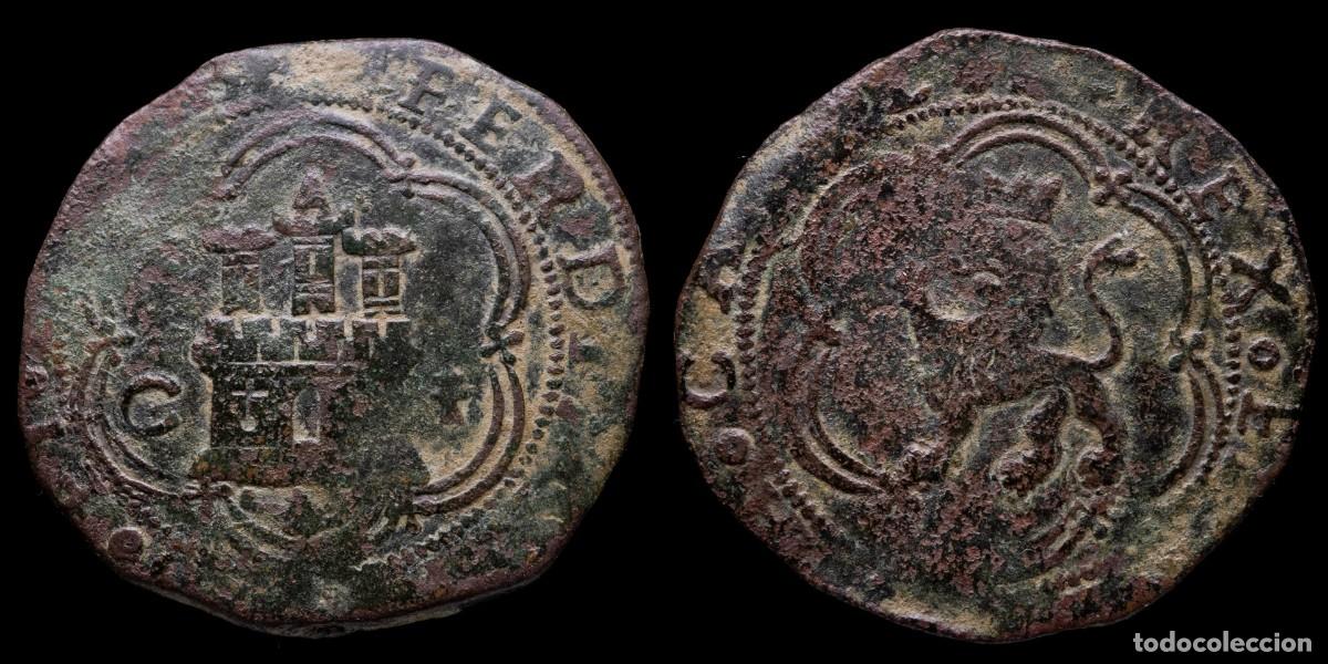 Monete da Spagna: 1552/1566 4 Maravedis Catholic Kings, Cuenca Mint - 29 mm / 6,21 gr.
