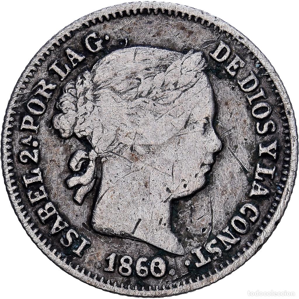 Monedas de Espa&ntilde;a: [#1203125] Espa&ntilde;a, Isabel II, Real, 1860, Madrid, Plata, BC+, KM:606.2