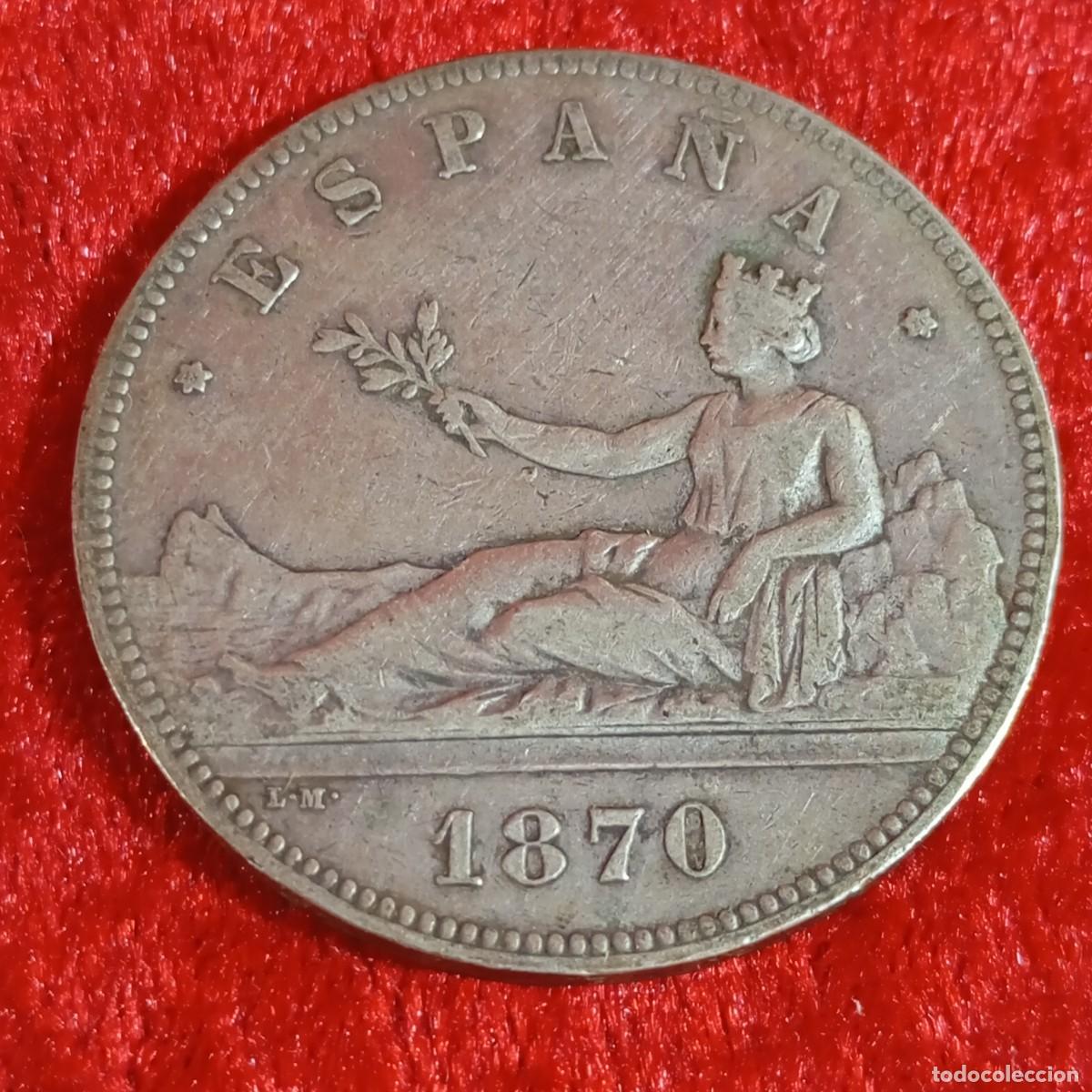 Monedas de Espa&ntilde;a: MONEDA - GOBIERNO PROVISIONAL - 1870 - ESTRELLA 70 - 5 PESETAS - 24,91 g - SNM - PLATA / 70