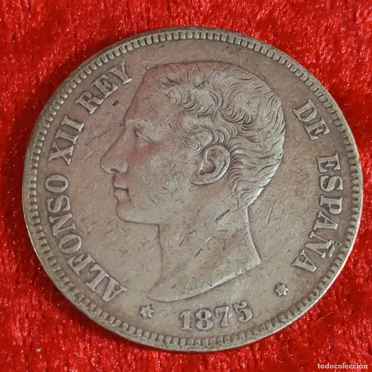 Monedas de Espa&ntilde;a: MONEDA - ALFONSO XII - 1875 - ESTRELLA ?? - 5 PESETAS - 24,88 g - DEM - PLATA / 73