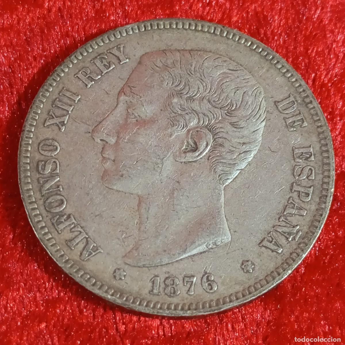 Monedas de Espa&ntilde;a: MONEDA - ALFONSO XII - 1876 - ESTRELLA 76 - 5 PESETAS - 25 g - DEM - PLATA / 76