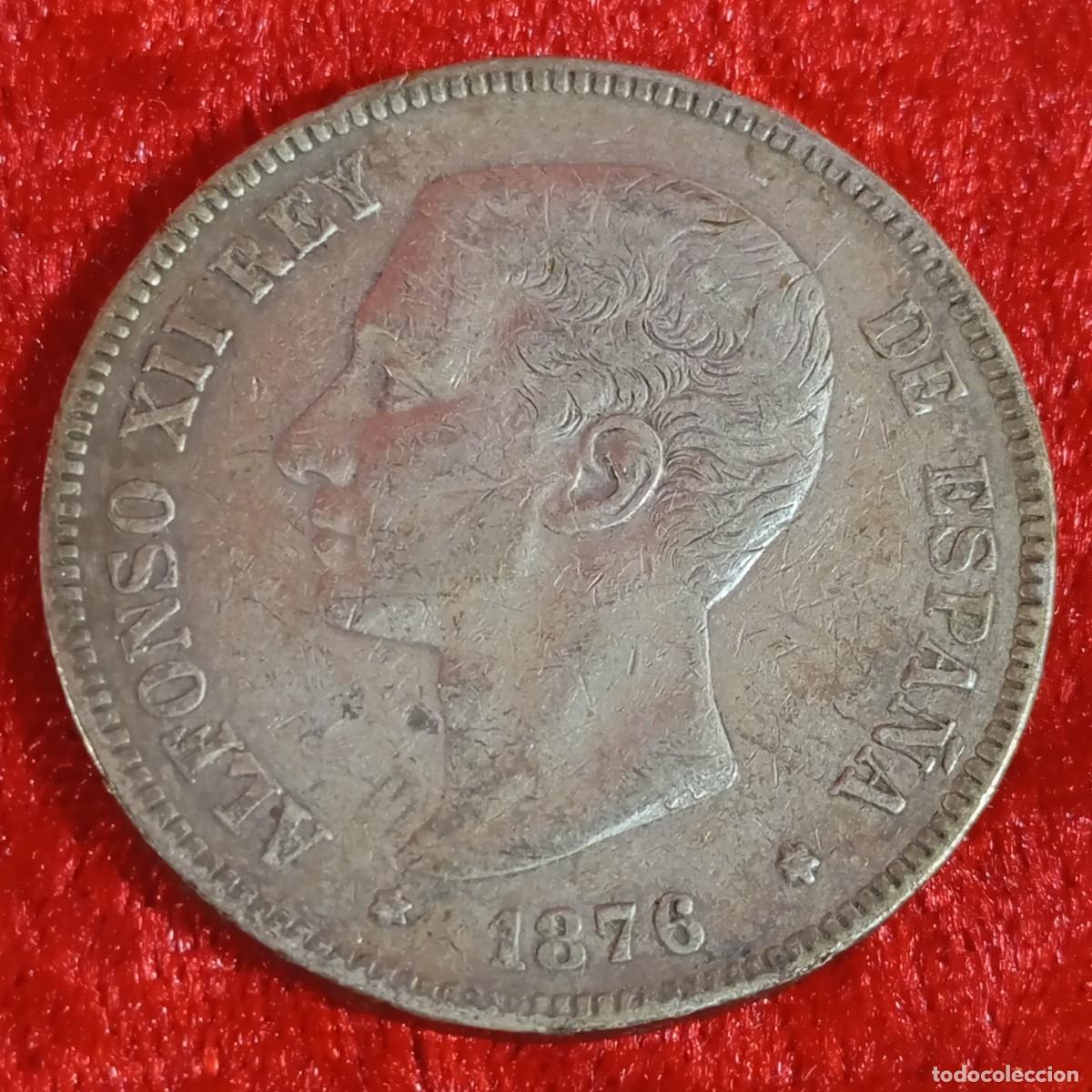 Monedas de Espa&ntilde;a: 7MONEDA - ALFONSO XII - 1876 - ESTRELLA ?? - 5 PESETAS - 24,77 g - DEM - PLATA / 78