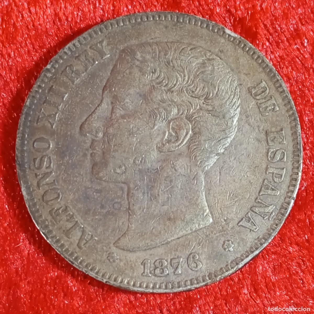 Monedas de Espa&ntilde;a: 7MONEDA - ALFONSO XII - 1876 - ESTRELLA 76 - 5 PESETAS - 24,69 g - DEM - PLATA / 79