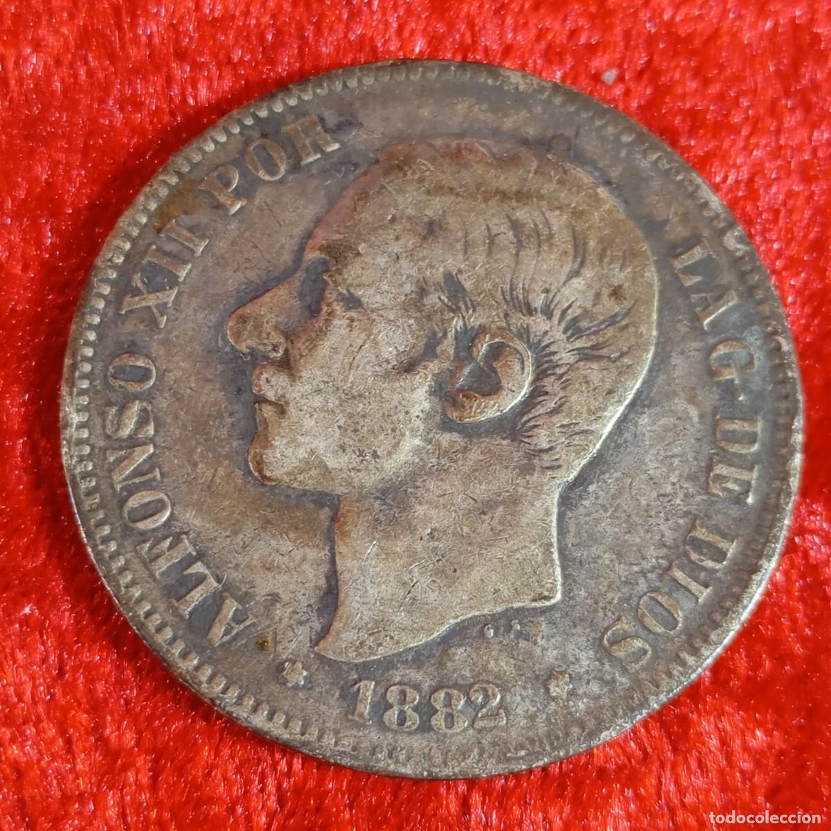 Monedas de Espa&ntilde;a: 7MONEDA - ALFONSO XII - 1882 - ESTRELLA ?? - 5 PESETAS - 24,12 g - MSM - PLATA / 81