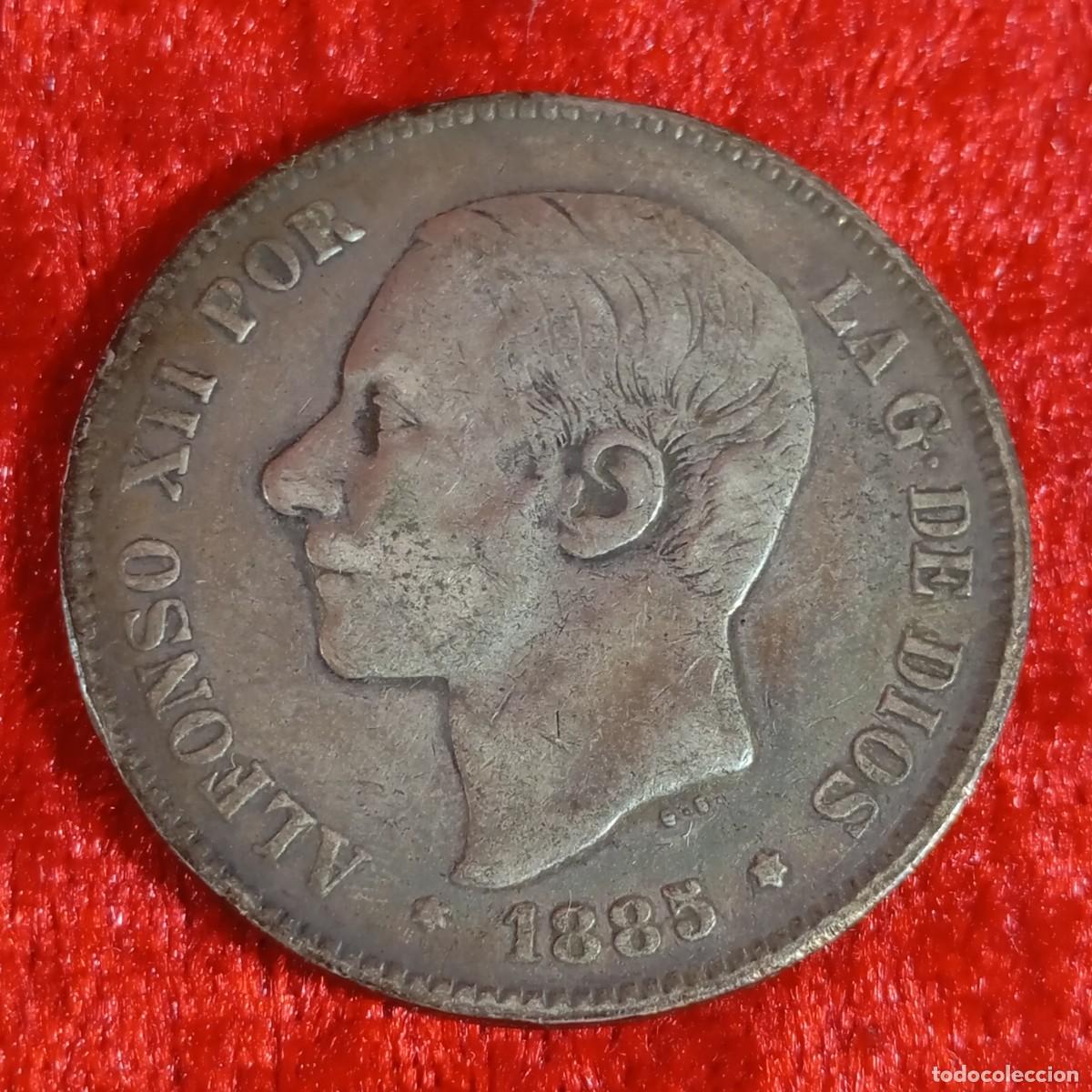 Monedas de Espa&ntilde;a: 7MONEDA - ALFONSO XII - 1885 - ESTRELLA ?? - 5 PESETAS - 24,64 g - MSM - PLATA / 83
