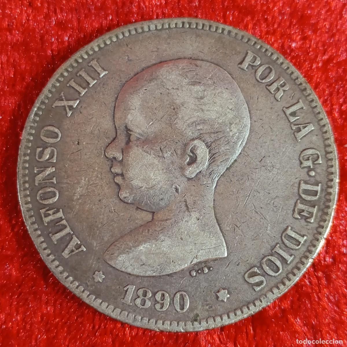 Monedas de Espa&ntilde;a: MONEDA - ALFONSO XIII - 1890 - ESTRELLA ?? - 5 PESETAS - 24,61 g - MPM - PLATA / 86