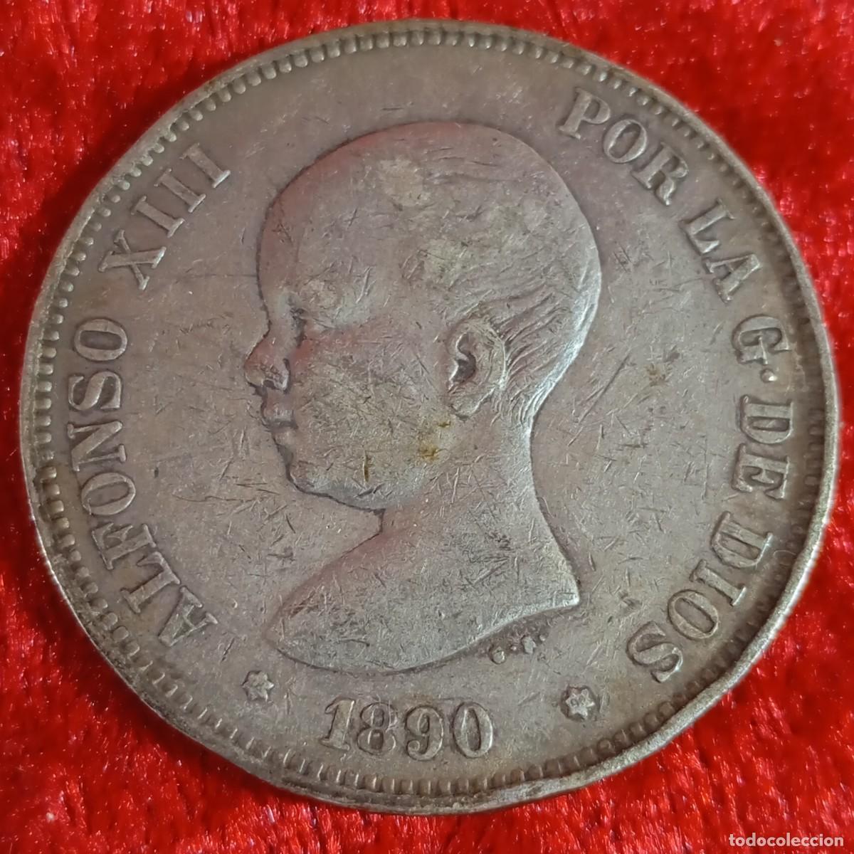 Monedas de Espa&ntilde;a: MONEDA - ALFONSO XIII - 1890 - ESTRELLA 90 - 5 PESETAS - 25,02 g - MPM - PLATA / 87