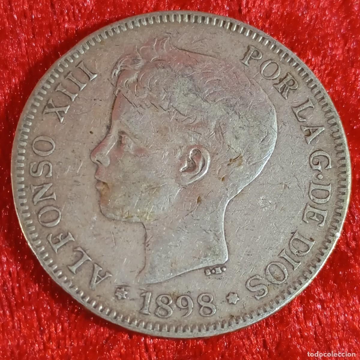 Monedas de Espa&ntilde;a: MONEDA - ALFONSO XIII - 1898 - ESTRELLA 98 - 5 PESETAS - 25,08 g - SGV - PLATA / 90
