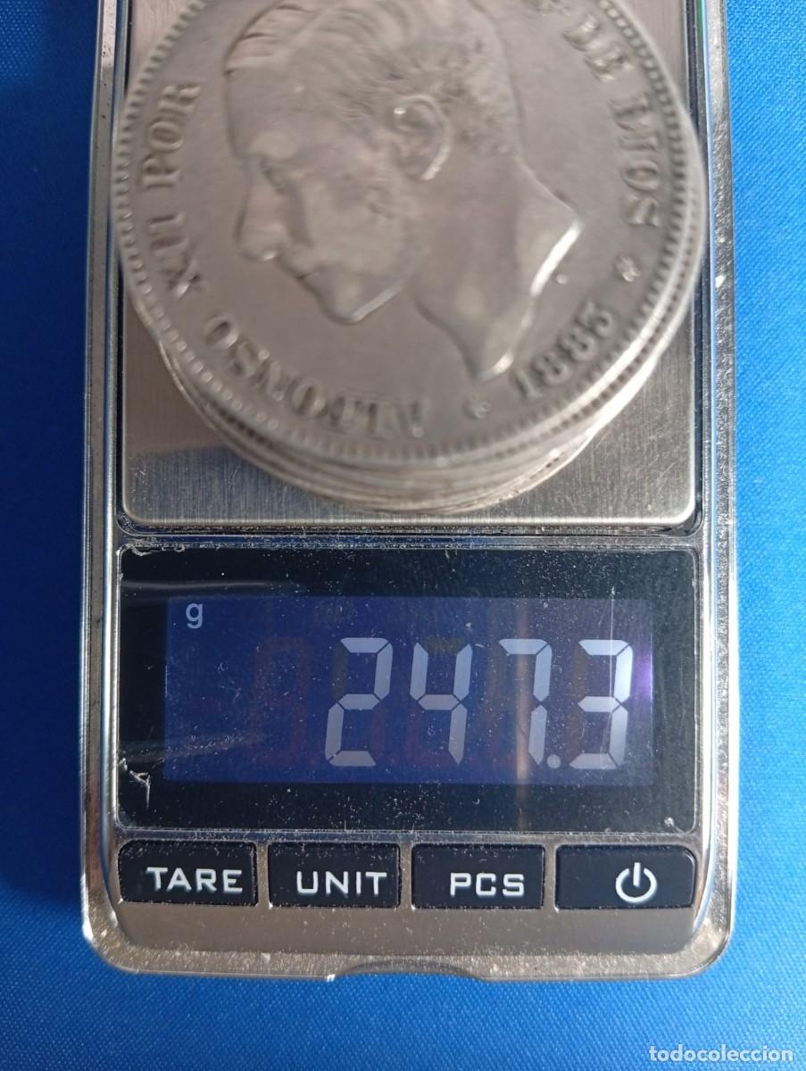 Monedas de Espa&ntilde;a: Lote de 10 Duros de plata 900 Alfonso XII varios a&ntilde;os precio spot + 15%
