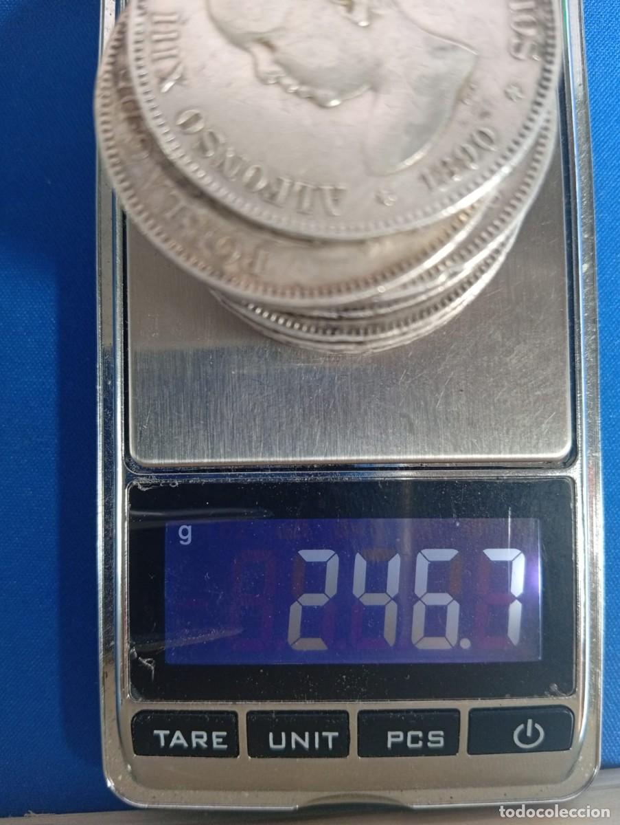 Monedas de Espa&ntilde;a: Lote 10 Duros de plata 900 Alfonso XIII varios a&ntilde;os precio spot + 15%