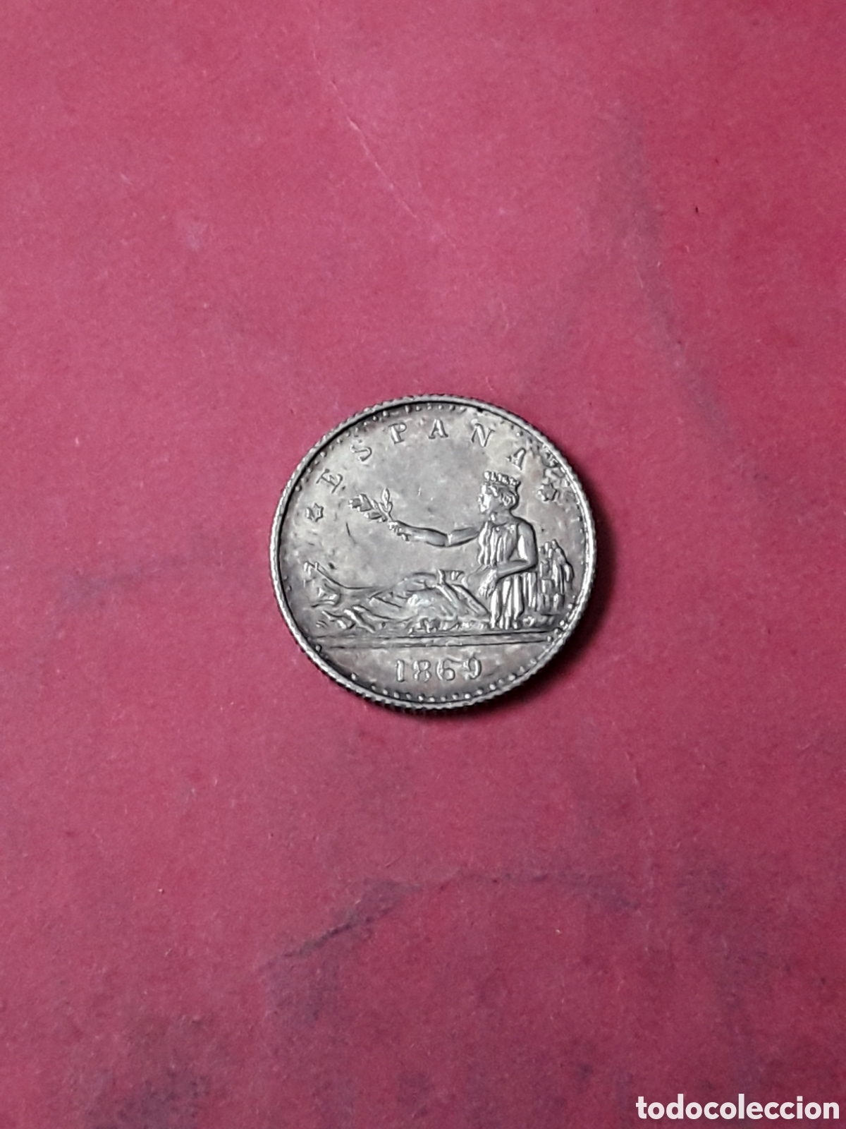 Monedas de Espa&ntilde;a: 20 CENTIMOS 1869 REPLICA EN PLATA. REPRODUCCION.