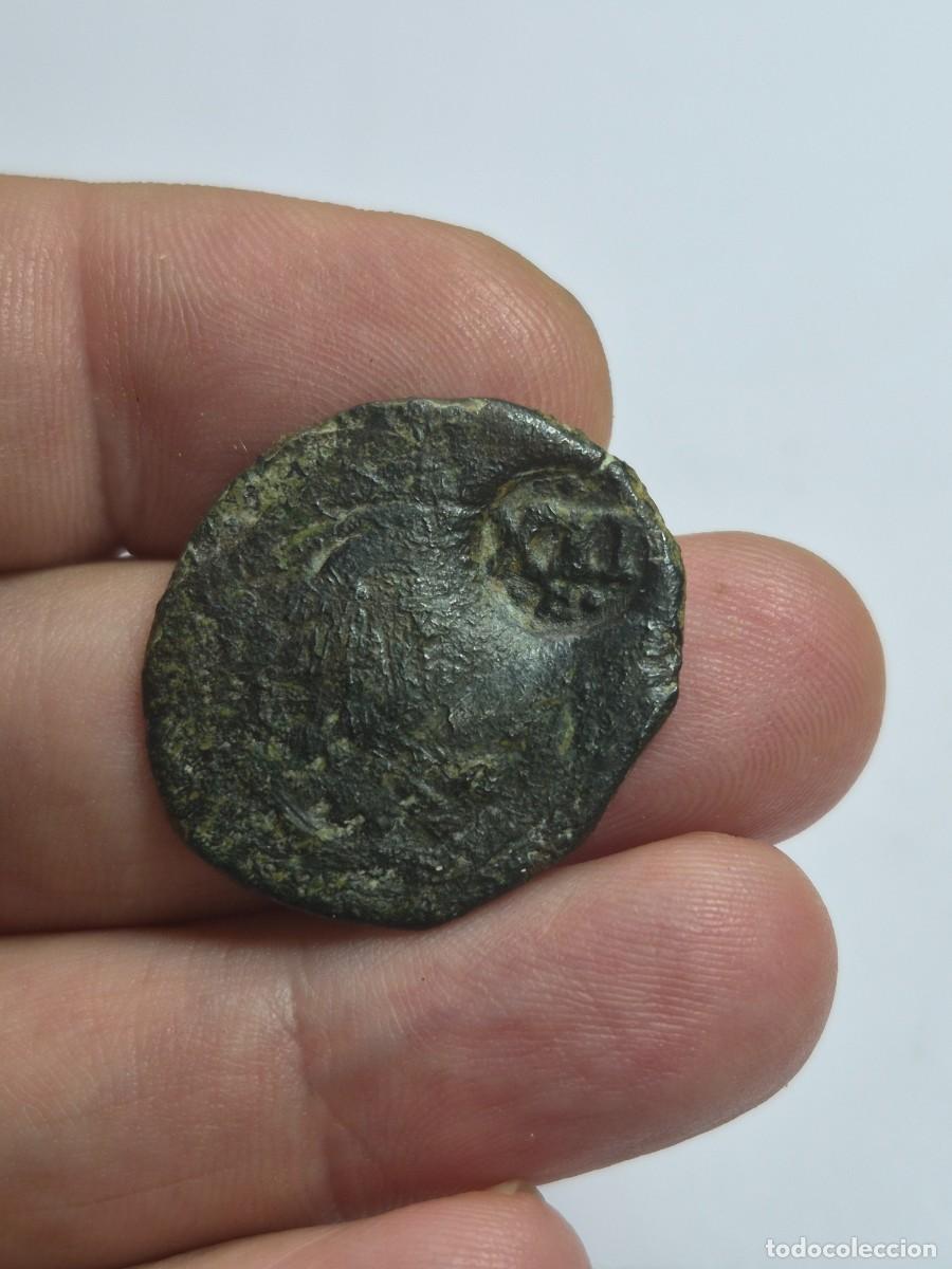 Monedas de Espa&ntilde;a: NT/ BUEN RESELLO XII MARAVEDIES 1636 GRANADA SOBRE 4 MARAVEDIS RRCC (E1413)