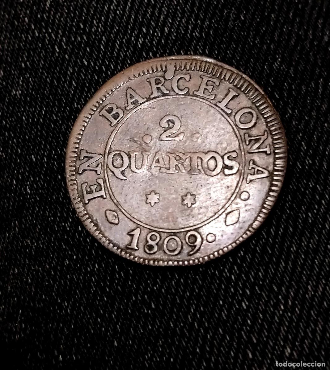 Monedas de Espa&ntilde;a: Napole&oacute;n Catalu&ntilde;a. 2 cuartos 1809