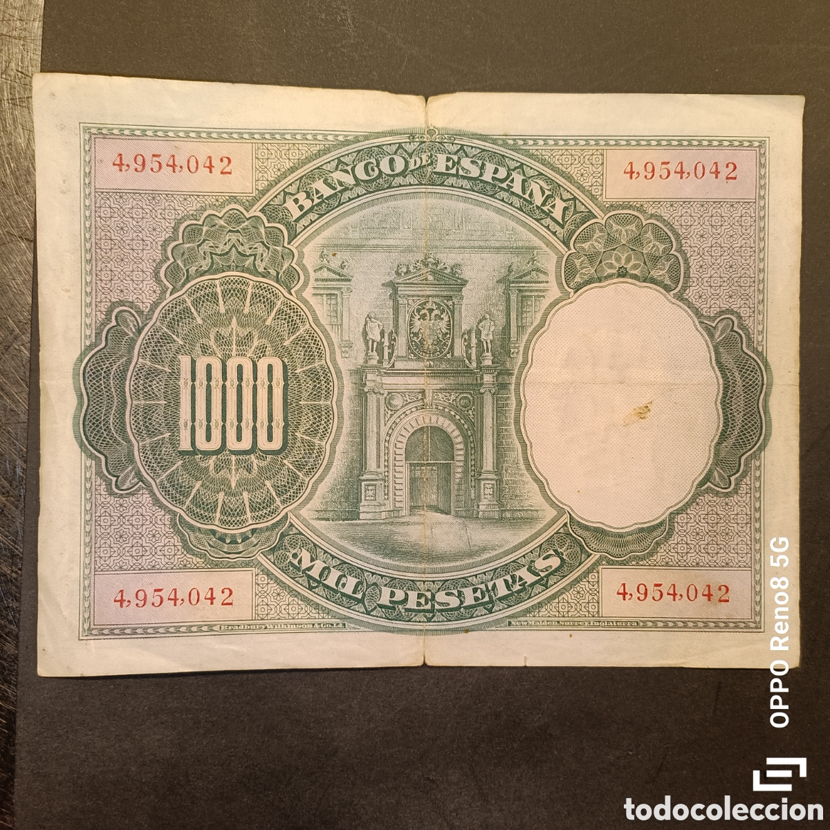 Monedas de Espa&ntilde;a: Billete 1000 pesetas 1925 - Foto 2