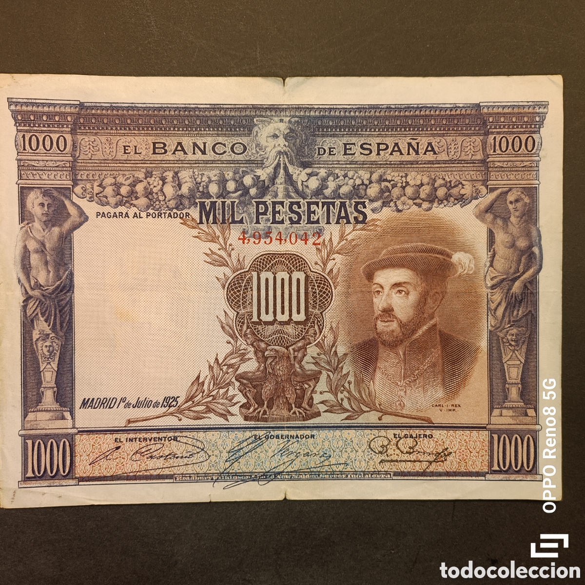 Monedas de Espa&ntilde;a: Billete 1000 pesetas 1925