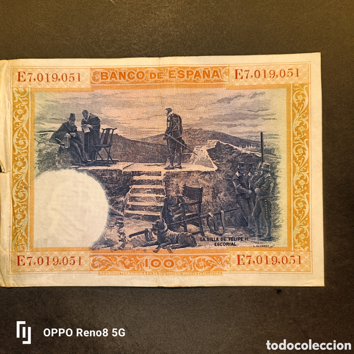 Monedas de Espa&ntilde;a: Billete de 100 pesetas 1925 - Foto 2