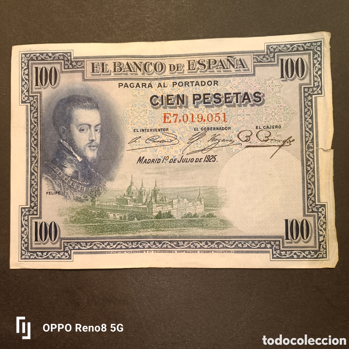 Monedas de Espa&ntilde;a: Billete de 100 pesetas 1925