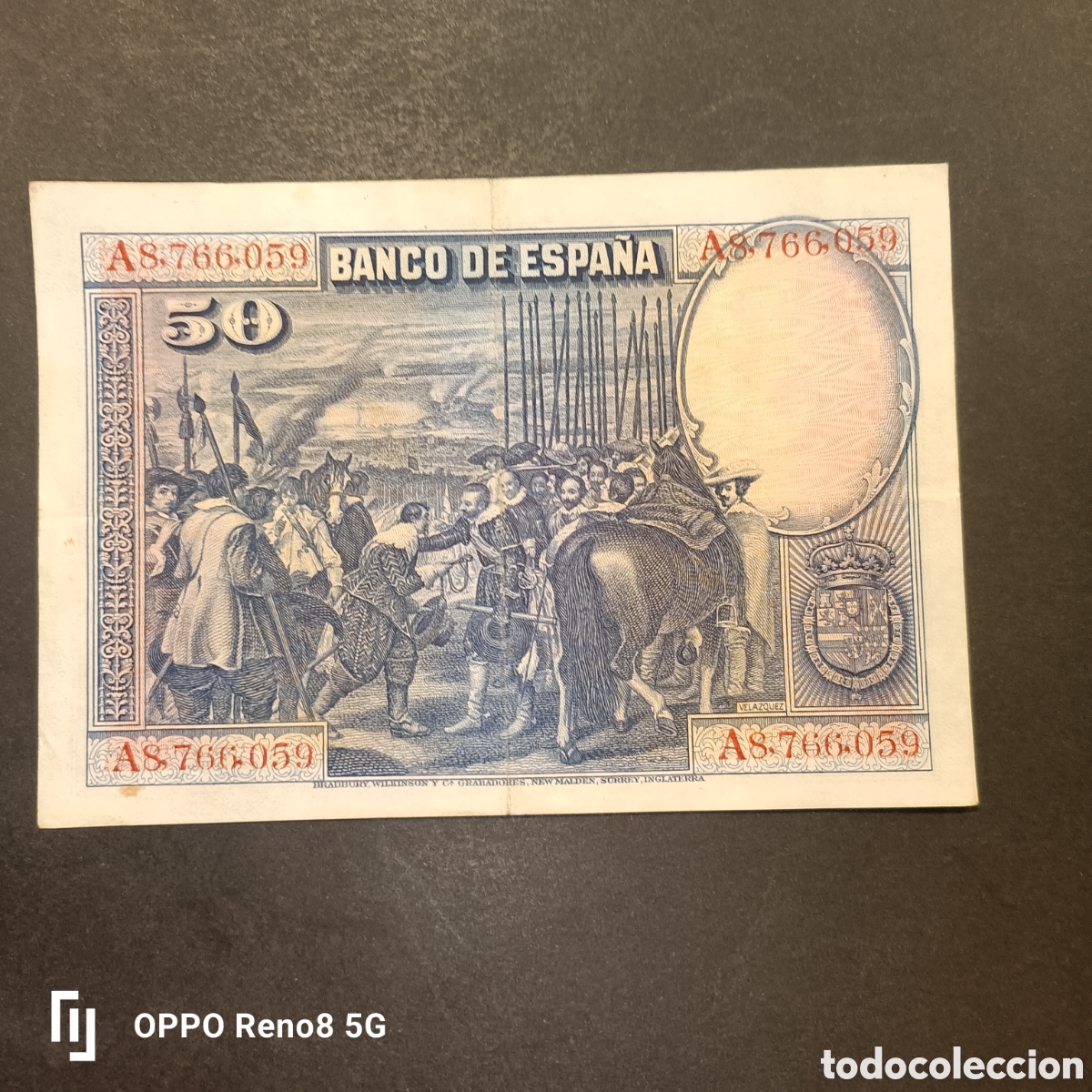 Monedas de Espa&ntilde;a: Billete de 50 pesetas 1928 - Foto 2