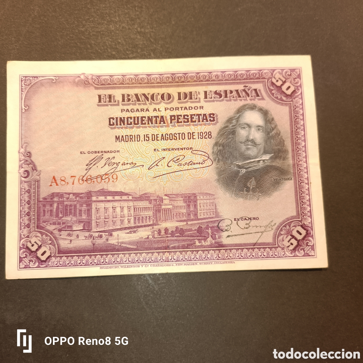 Monedas de Espa&ntilde;a: Billete de 50 pesetas 1928