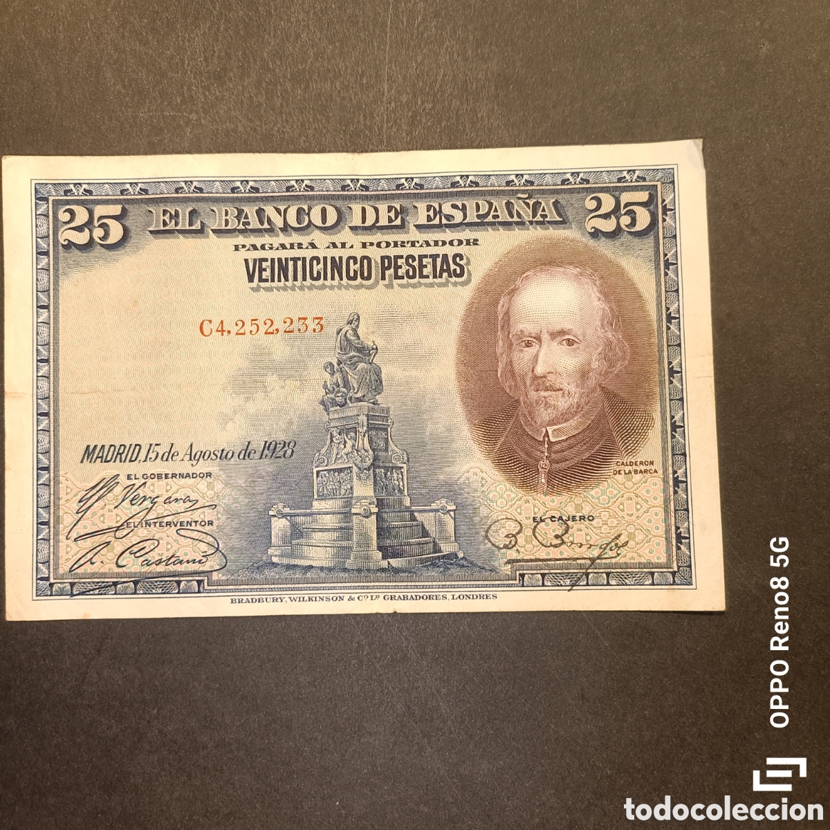 Monedas de Espa&ntilde;a: Billete de 25 pesetas 1928