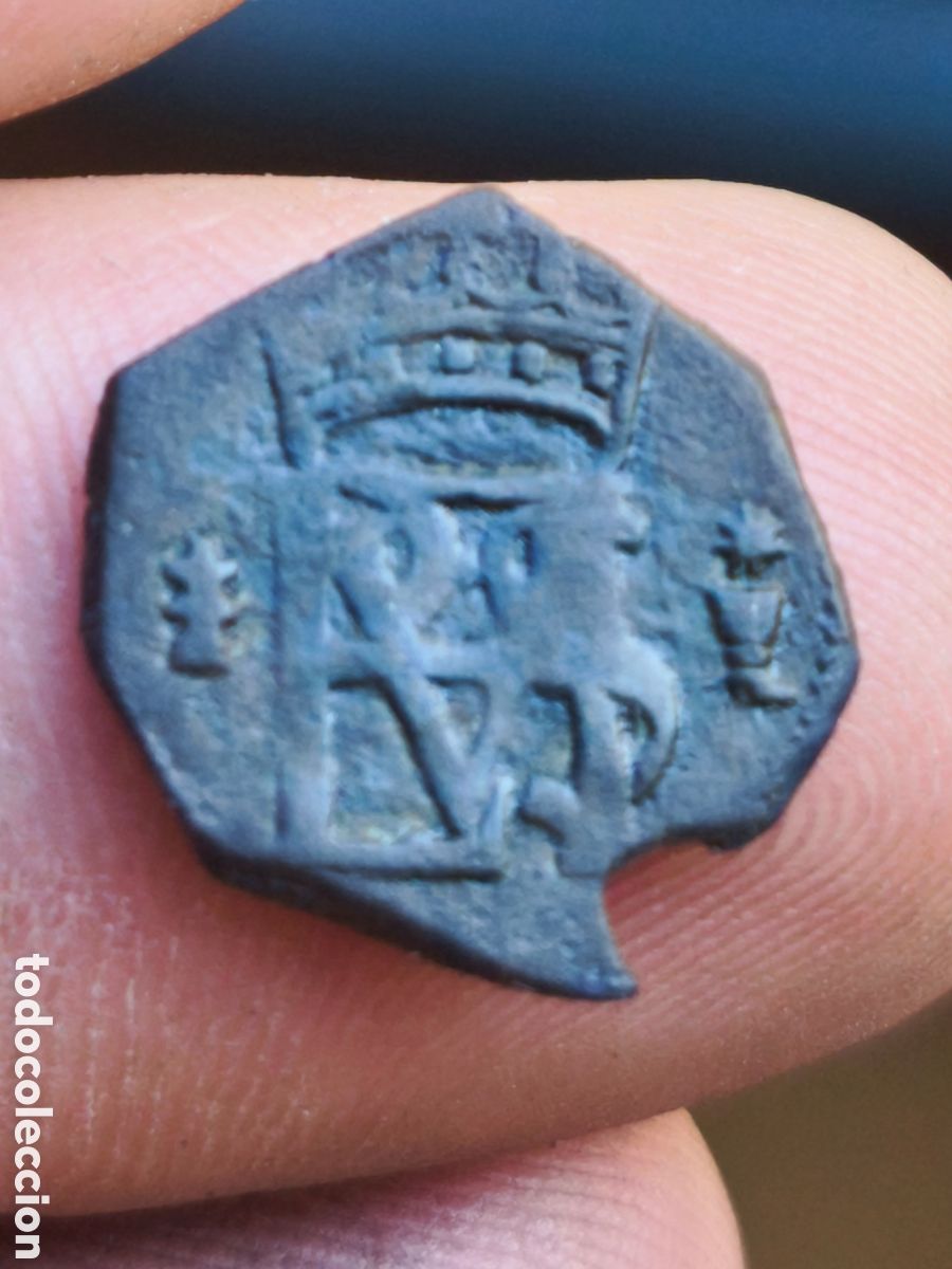 Monedas de Espa&ntilde;a: Felipe II blanca de Cuenca maraved&iacute; C